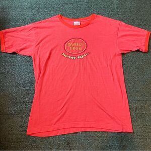 Vintage 2005 Family Feud “Survey Says” Ringer Tee Shirt - Large